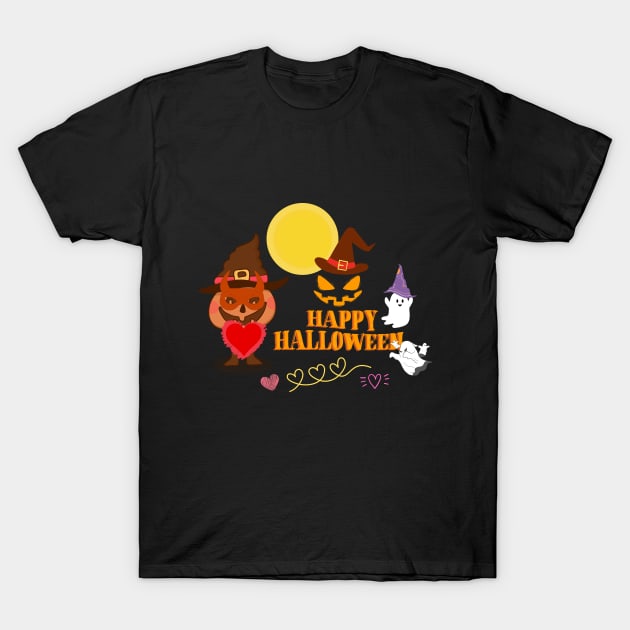 Happy Halloween T-shirt T-Shirt by DakhaShop